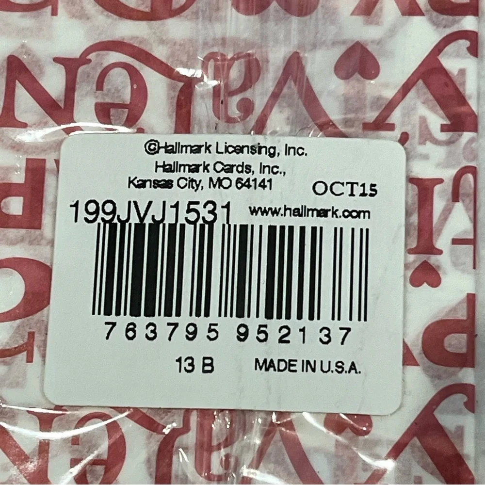 3 Packages Hallmark Happy Valentine's Day Tissue Paper 18 Sheets total
